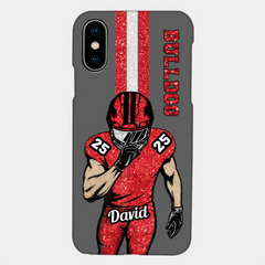 Customized Football - Themed Phone Case - Personalized Name And Color - Gifts For Football Lovers - OLESA