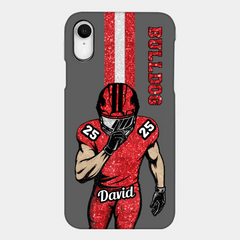 Customized Football - Themed Phone Case - Personalized Name And Color - Gifts For Football Lovers - OLESA