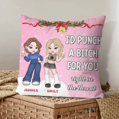 Customized Friendship Pillow - Personalized Name and Friends Character Image Pillow - Christmas Gift For Best Friends, BFF, Sisters - OLESA