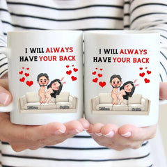 Customized Fun Couple Mug - Personalized Name and Cartoon Couple Image Quirky Fun Mug - A Gift For Girlfriend,Boyfriend,Husband,Wife - OLESA