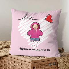 Customized Fun Family Pillowcase - Personalized Love Customized Fun Family Pillowcase with Family Member Photos and Names - A Gift For Family,Parent,Children - OLESA
