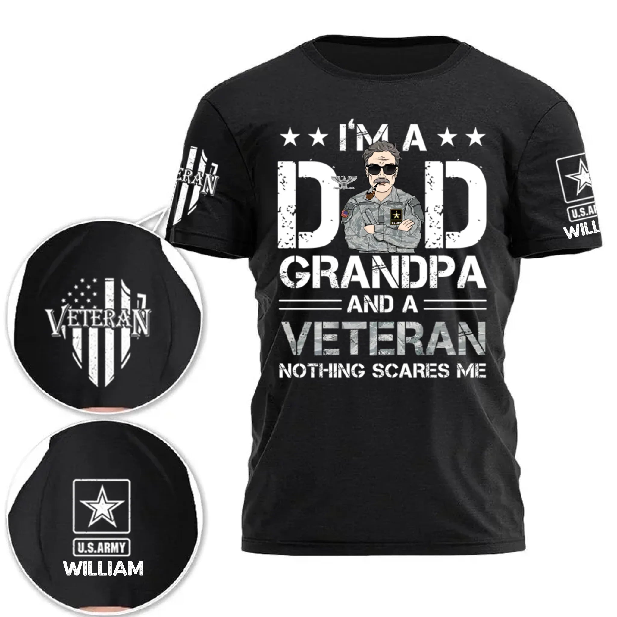 Customized Gifts for Veterans - Personalized Military Personnel Images and Different Military Branches - A Gift for Dad,Grandpa,Veterans - OLESA