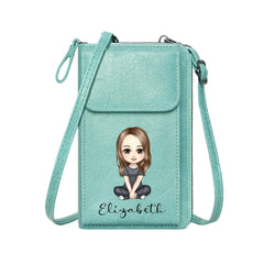 Customized Girl Character Crossbody Bag - Personalized Cartoon Girl - Excellent Gift Choice - OLESA