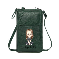 Customized Girl Character Crossbody Bag - Personalized Cartoon Girl - Excellent Gift Choice - OLESA