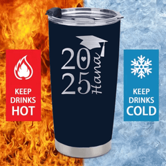 Customized Graduation Season Thermos Cup - Personalized 2025 Graduation Logo Commemorative Thermos Cup - A Commemorative Gift For Family,Friend,BFF,Graduate - OLESA