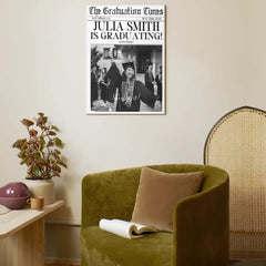 Customized Graduation Themed Wall Art - Personalized Name,Photo and Date Graduation Season Canvas Painting - A Graduation Gift For Kids,Students,Roommates - OLESA
