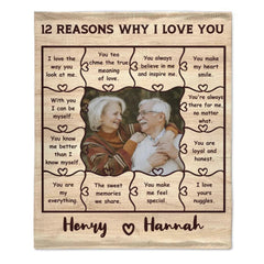 Customized Heartfelt Quotes Blanket - Personalized Sweet Memories Photo and Name Warm Flannel Couple Blanket - A Gift For Boyfriend,Girlfriend,Husband,Wife - OLESA