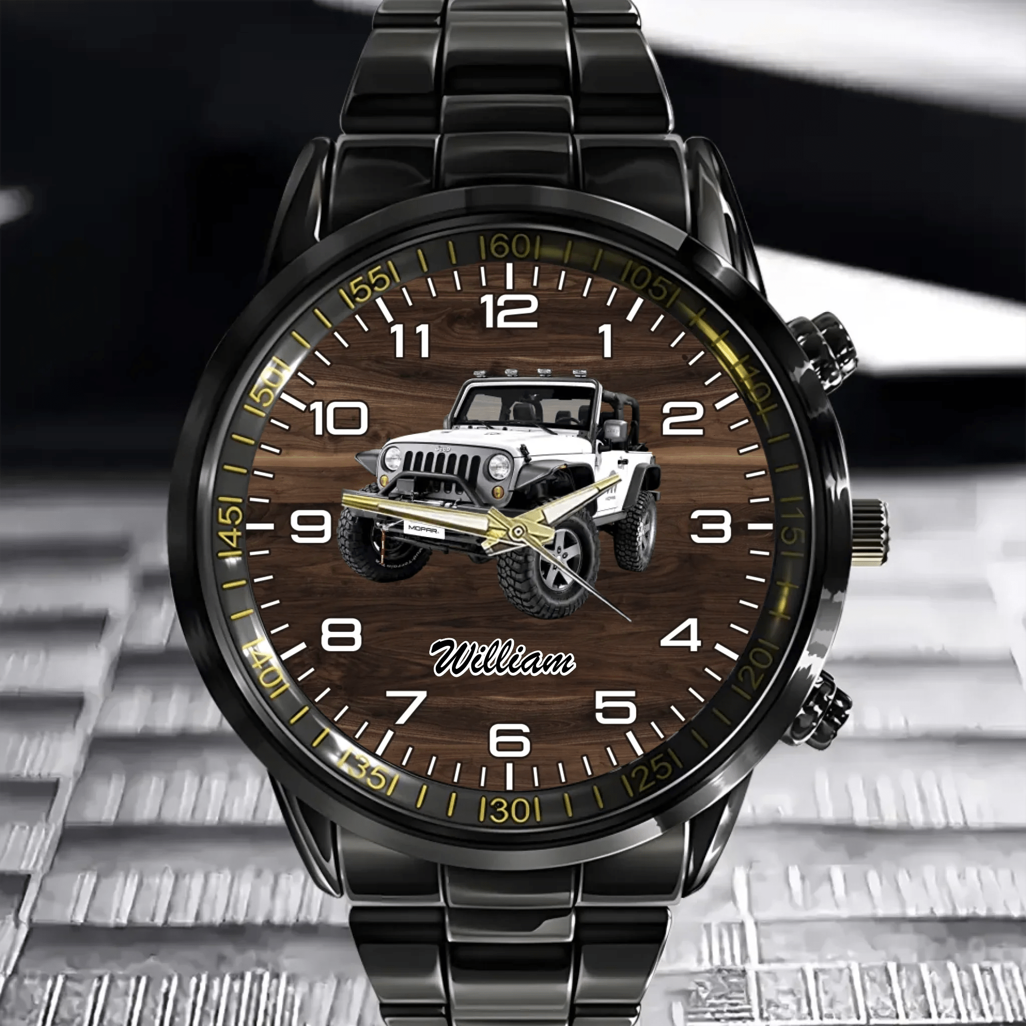 Customized Jeep - themed Watch - Personalized Photo Jeep Watche - A Gift For Friend,Family,Jeep Lover - OLESA