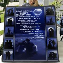 Customized Love Goodnight Blanket - Personalized Name - Gift For Girlfriend, Wife - OLESA