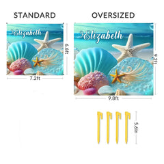 Customized Marine Life Beach Mats - Personalized Name - Gifts for Beach Tourism,Hiking Trips - OLESA