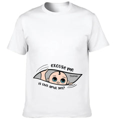 Customized Maternity Clothe - Personalized Cartoon Baby Image,Name and Month for Mom - To - Be Clothing - A Gift For Maternal,Wife - OLESA