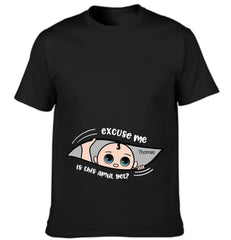 Customized Maternity Clothe - Personalized Cartoon Baby Image,Name and Month for Mom - To - Be Clothing - A Gift For Maternal,Wife - OLESA