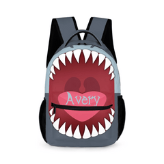 Customized Megalodon Backpack With Personalized Name - A Cool Gift For Children In The School Season - OLESA