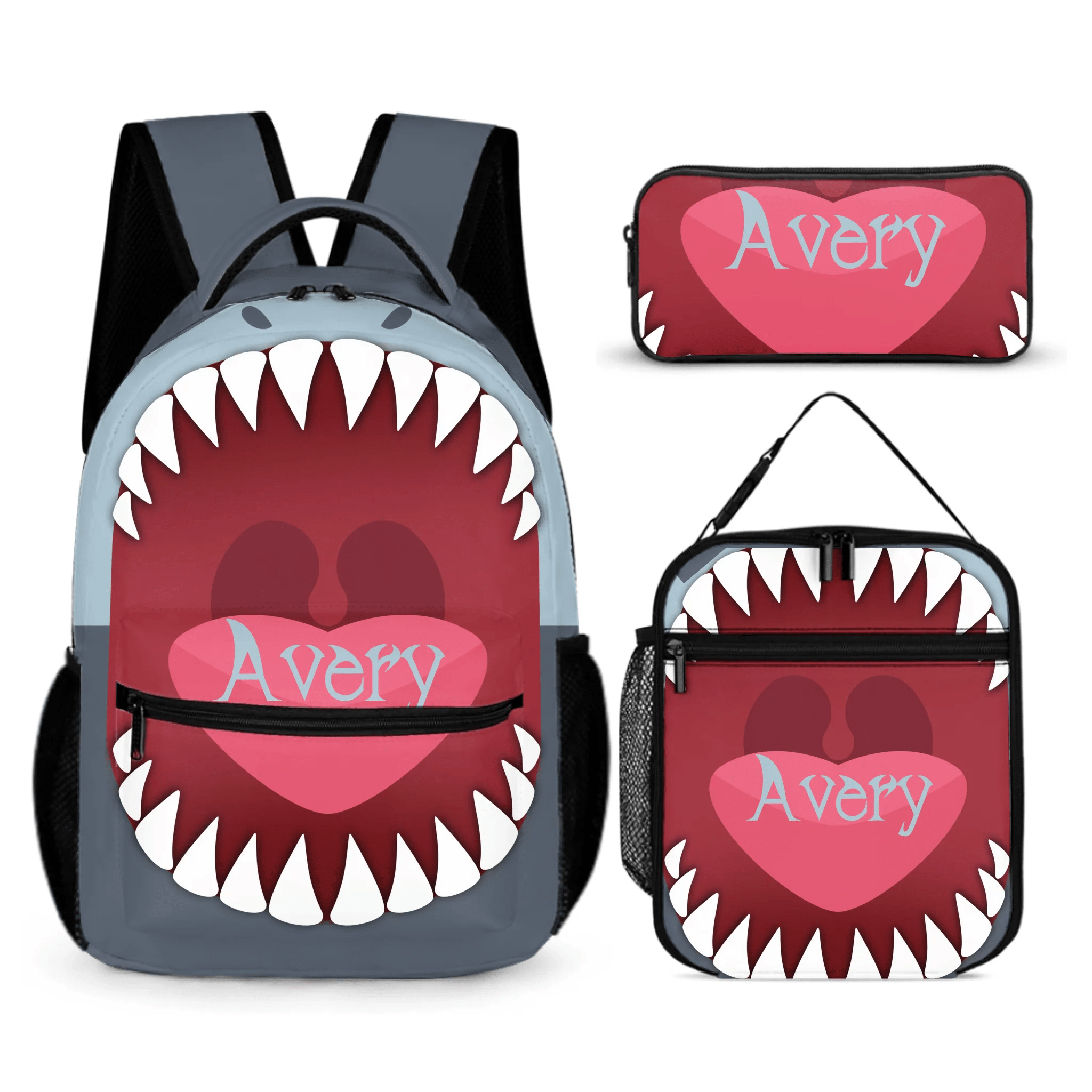 Customized Megalodon Backpack With Personalized Name - A Cool Gift For Children In The School Season - OLESA
