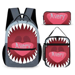 Customized Megalodon Backpack With Personalized Name - A Cool Gift For Children In The School Season - OLESA