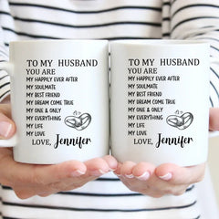 Customized Mugs to Express Love - Personalized Nickname and Name Love Letter Mug - A Gift For Girlfriend,Boyfriend,Wife,Husband - OLESA
