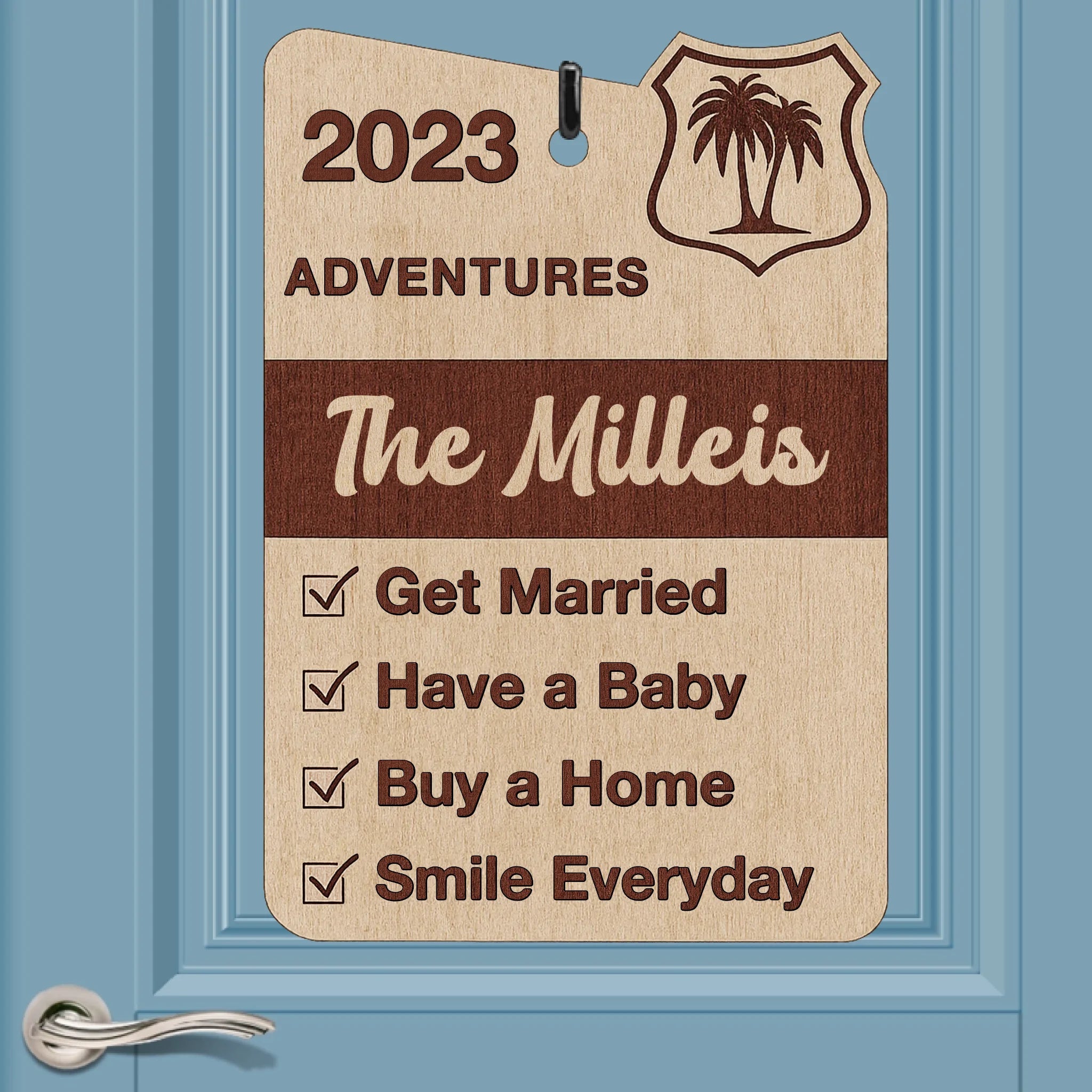 Customized My Adventure Achievements Wooden Sign - Personalized Name And Achievement - Gift For Adventure Lovers - OLESA
