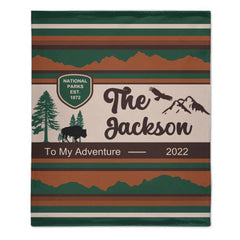 Customized National Park Commemorative Blanket – Personalized Name Flannel Blanket – Environmental Protection Souvenirs - OLESA