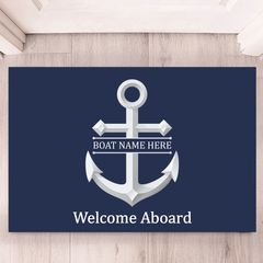 ⚓️Customized Nautical Welcome Mat - Personalized Boat Name Doormat - Gift For Sailors - OLESA