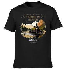 Customized Paradise Fishing Memorial Apparel - Personalized Name And Year Commemorative Clothing - In Loving Memory Christmas Gift For Family,Friend,Your Self - OLESA