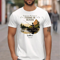 Customized Paradise Fishing Memorial Apparel - Personalized Name And Year Commemorative Clothing - In Loving Memory Christmas Gift For Family,Friend,Your Self - OLESA