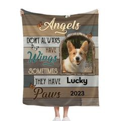 Customized Pet Memorial Blankets - Personalized Cozy Blanket with Pet Photo,Name and Year - A Meaning Gift For Pet Owners,Pet Lovers - OLESA