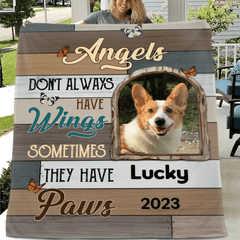 Customized Pet Memorial Blankets - Personalized Cozy Blanket with Pet Photo,Name and Year - A Meaning Gift For Pet Owners,Pet Lovers - OLESA