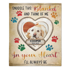 Customized Pet Memorial Blankets - Personalized Pet Name And Photo Of A Love - filled Blanket - Memorial Gifts For Pet Owners,Pet Lovers - OLESA