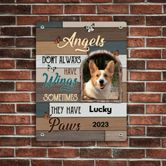 Customized Pet Memorial Metal Sign - Personalized Metal Decorative Plaques with Pet Photo,Name and Year - A Meaning Gift For Pet Owners,Pet Lovers - OLESA