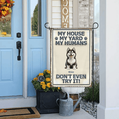 Customized Pet Pattern Flag - Personalized Decorative Garden Flags with Pet Breed Image and Name - A Gift For Dog Owners,Dog Lovers - OLESA