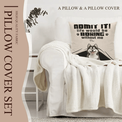 Customized Pet Pattern Pillowcase - Personalized Decorative Pillowcase with Pet Breed Image and Name - A Gift For Dog Owners,Dog Lovers - OLESA