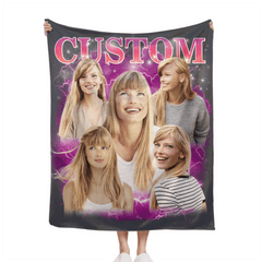 Customized Photo Blanket - Personalized Photo And Title - Memento Gift For Girlfriend,Boyfriend,Friend - OLESA