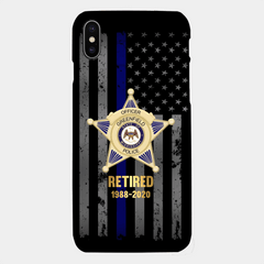 Customized Police Badge Phone Cases - Personalized Badge,Title and Time Retired Police Fashion Phone Case - A Gift For Police,Family,Dad,Grandfather - OLESA