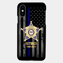Customized Police Badge Phone Cases - Personalized Badge,Title and Time Retired Police Fashion Phone Case - A Gift For Police,Family,Dad,Grandfather - OLESA