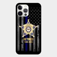 Customized Police Badge Phone Cases - Personalized Badge,Title and Time Retired Police Fashion Phone Case - A Gift For Police,Family,Dad,Grandfather - OLESA