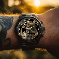 Customized Police Officer Jacket Watch - Personalized Name And Badge Number - Gift For Police - OLESA