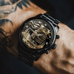 Customized Police Officer Jacket Watch - Personalized Name And Badge Number - Gift For Police - OLESA