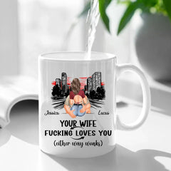 Customized Safe Driving Reminder Mug - Personalized Name and Character Safe Driving Themed Couple's Mug - A Gift For Husband,Boyfriend - OLESA