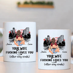 Customized Safe Driving Reminder Mug - Personalized Name and Character Safe Driving Themed Couple's Mug - A Gift For Husband,Boyfriend - OLESA