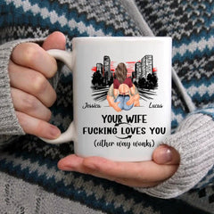 Customized Safe Driving Reminder Mug - Personalized Name and Character Safe Driving Themed Couple's Mug - A Gift For Husband,Boyfriend - OLESA