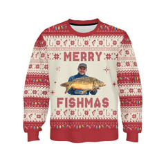 Customized Theme Ugly Sweater - Personalized Photo of Fishing, Golf, Hunting, Barbecue Themed Classic Color Ugly Sweater - A Gift For Friend,Family,Huntsman,Angler,Golfer,Barbecuer - OLESA