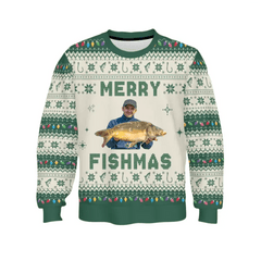Customized Theme Ugly Sweater - Personalized Photo of Fishing, Golf, Hunting, Barbecue Themed Classic Color Ugly Sweater - A Gift For Friend,Family,Huntsman,Angler,Golfer,Barbecuer - OLESA