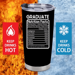 Customized Thermos Cup for Graduation Season - Personalized Name - themed Fun Advertising Text Thermos Cup - A Gift For Family,Friend,BFF,Graduate - OLESA