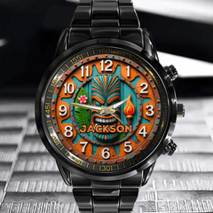 Customized Tropical Tribal Chief Watch - Personalized Name - Exquisite Gifts - OLESA