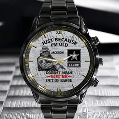 Customized Veterans Watch - Personalized Military Branch, Rank and Name Veteran Themed Timepiece - A Gift For Family, Veteran - OLESA