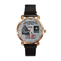Customized Veterans Watch - Personalized Military Branch, Rank and Name Veteran Themed Timepiece - A Gift For Family, Veteran - OLESA