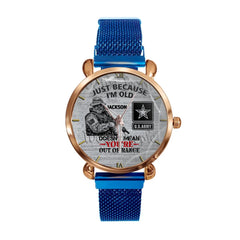 Customized Veterans Watch - Personalized Military Branch, Rank and Name Veteran Themed Timepiece - A Gift For Family, Veteran - OLESA