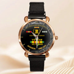Customized Watch for Vietnam Veterans - Personalize with Name and Year/Period - OLESA