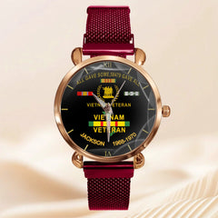 Customized Watch for Vietnam Veterans - Personalize with Name and Year/Period - OLESA