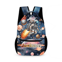 🧑‍🚀Customized Watercolor Cosmic Backpack - Personalized Name and Astronaut - OLESA